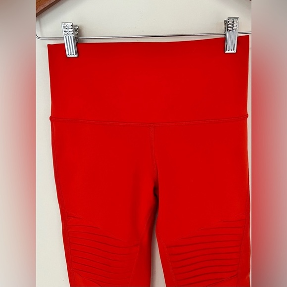 Alo Yoga Women's Size Small 28” High-Waist Mesh Panel Moto Leggings Cherry Red - Picture 9 of 10